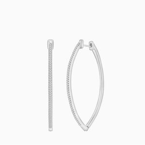 HELZBERG Diamonds Pointed Hoop Earrings